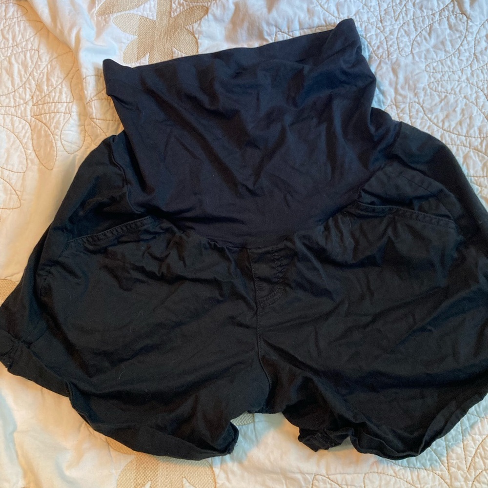 a:glow Black maternity Shorts